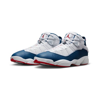 MENS JORDAN 6 RINGS WHITE/TRUE BLUE-UNIVERSITY RED - 322992-140  