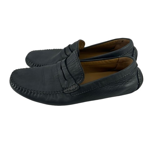 Robert Zur Sven Driving Loafers Glove Leather Dark Gray Mens Size 11 Luxury Shoe - Picture 12 of 13