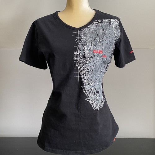 Cash Original Marken T-Shirt Damen Gr. LARGE Grafik schwarz New York City Karte - Bild 8 von 8