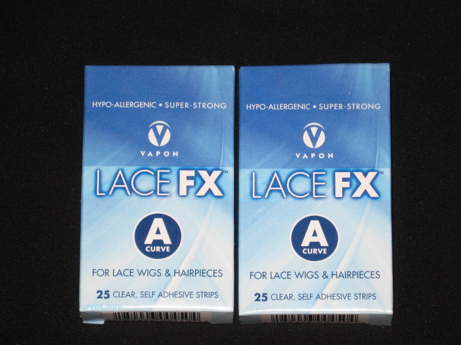 VAPON LACE FX™ "A" CURVE CLEAR,ADHESIVE TAPE 50 STRIPS ~LACE WIGS &  HAIRPIECES.