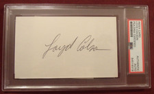 LOYD COLSON 1970 YANKEES CUT SIGNATURE CARD SIGNED AUTO PSA/DNA SLABBED
