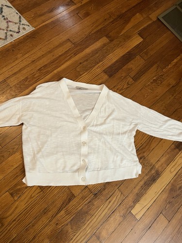 Veste En Tweed Beige Et Blanc Ann Taylor Loft - Taille S, Manches Longues