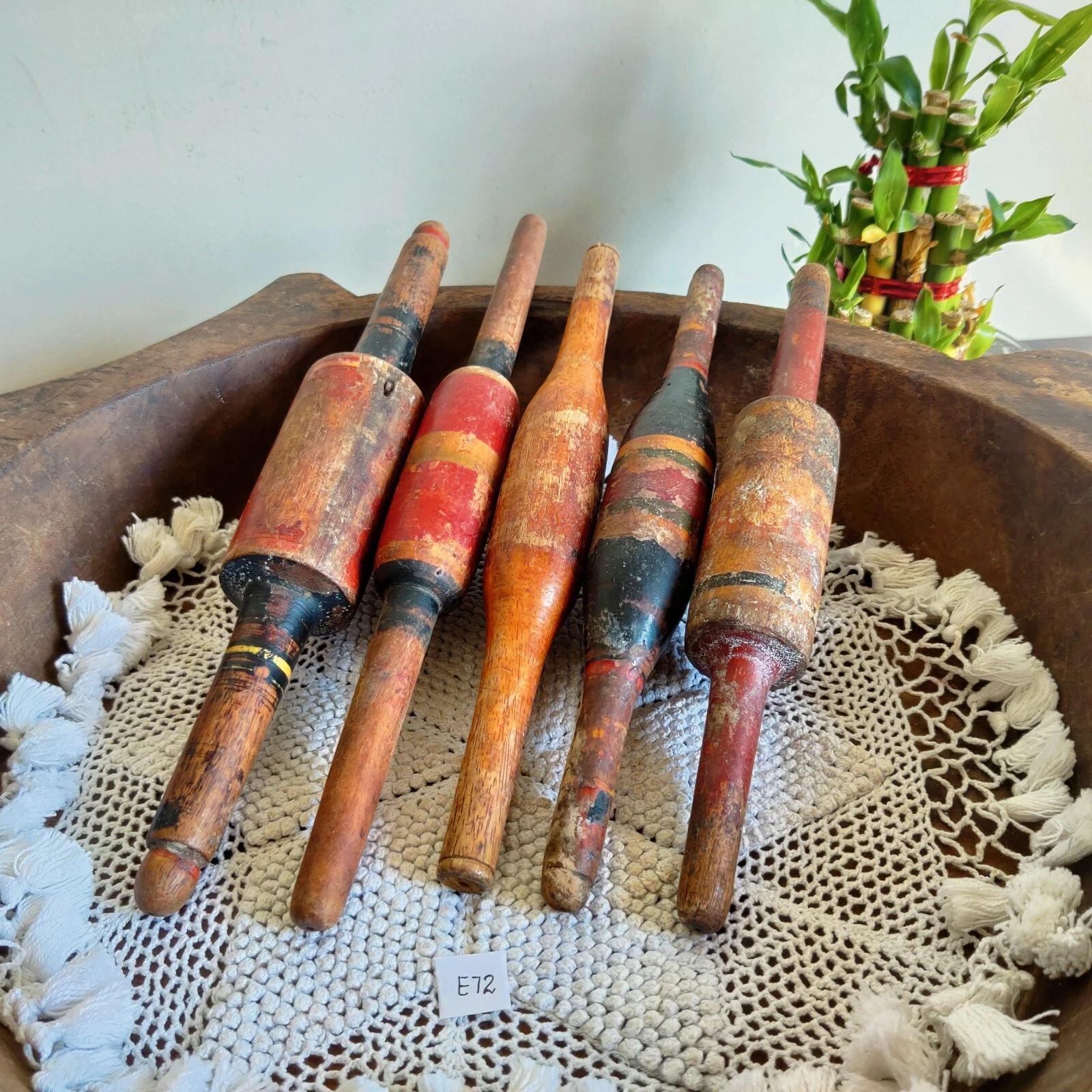 Vintage Primitive Original Handmade Tortilla Bread Bakers Wooden Rolling Pin E72
Opens in a new wind