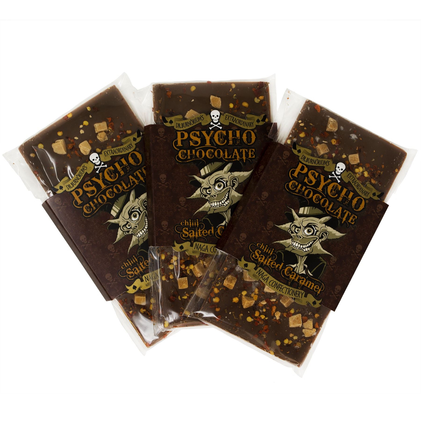 Psycho 3x Spicy Milk Chocolate Chilli Salted Caramel With Naga Jolokia Hot