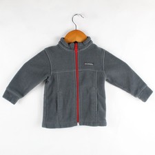 Columbia Child's 12-18M Gray Fleece Soft Shell Full Zip Long Sleeve Jacket