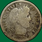 1916-S Barber Dime Very Good VG Coin #39782