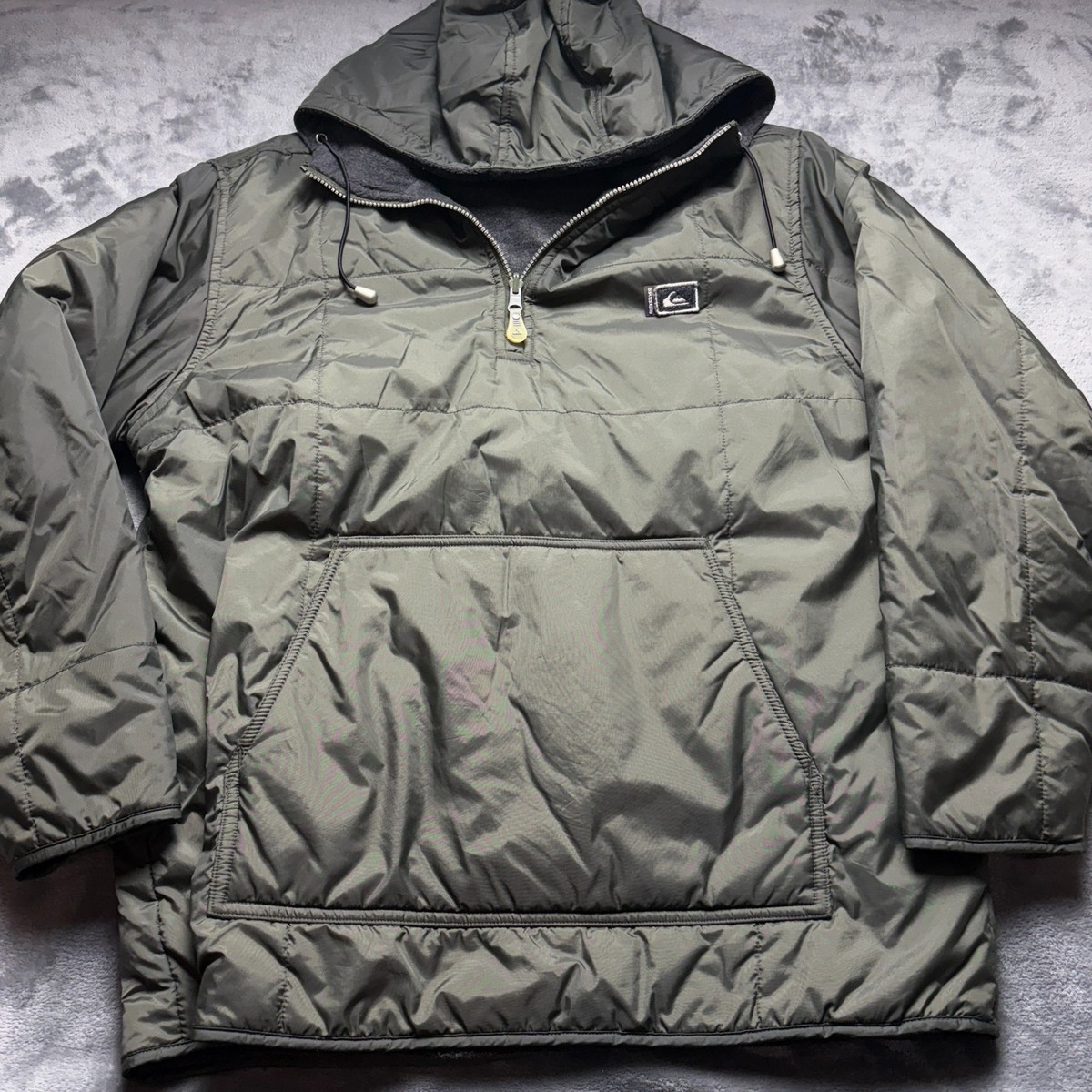 Vintage Quiksilver Reversible Jacket Mens Small Gray Green