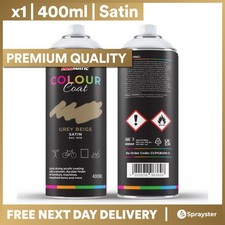 Pro-Matic Colour Coat Grey Beige Satin RAL 1019 Aerosol Spray Paint 400ml