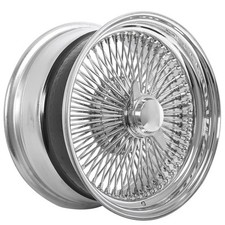 15x7 La Wire Wheels Standard 100-spoke Straight Lace Chrome Rims 1pc A01