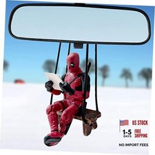 Funny Anime Car Mirror Hanging Accessories Car Pendant Reading Deadpol Style B