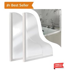 Shineligee 2 Pack Updated Shower Splash Guard, Large Splash Guards for Bathtu...