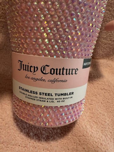 Bellissimo bicchiere acqua JUICY COUTURE BLING ACCIAIO INOX 40 oz Bling Baby!!! - Foto 6 di 11