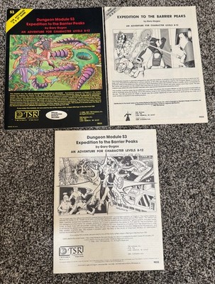 Dungeons and Dragons Advanced Module S3 Expedition to the Barrier Peak 1980s