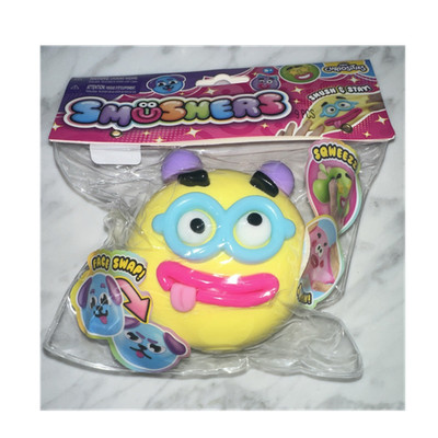 ORB Smushers Face Swap Squish & Stretch Squeeze Toy Set 9pcs Yellow 360255FB