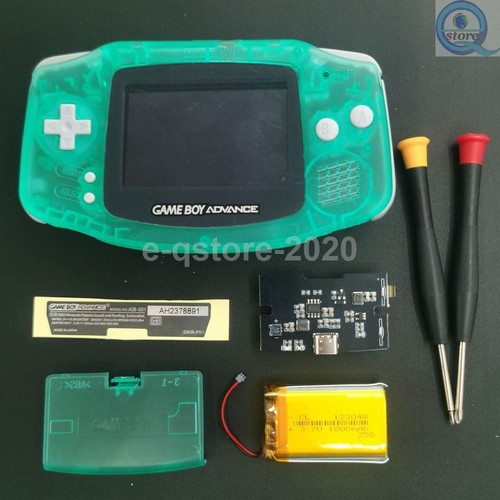 Nuovo kit mod guscio LCD ricaricabile IPS 720x480 Highlight per GameBoy Advance GBA - Foto 15 di 18