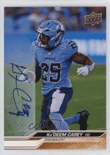 2024 Upper Deck CFL Auto Ka'Deem Carey #73 Auto 11w3