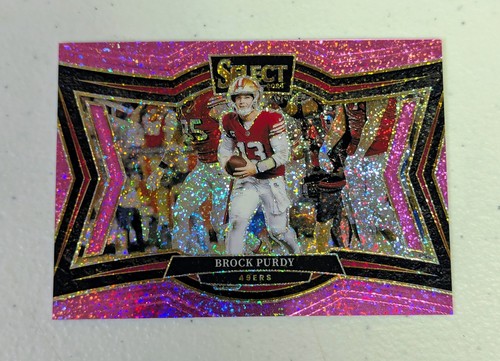 2024 Panini Select Field Level Brock Purdy #465 Pink Glitter Prizm /15