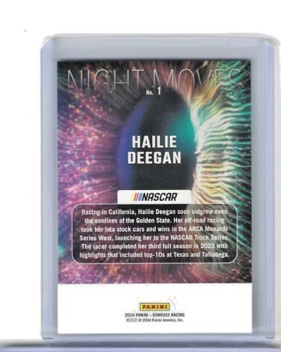 Hailie Deegan 2024 Donruss Racing Night Moves #1 SSP Case Hit - Photo 2 sur 2