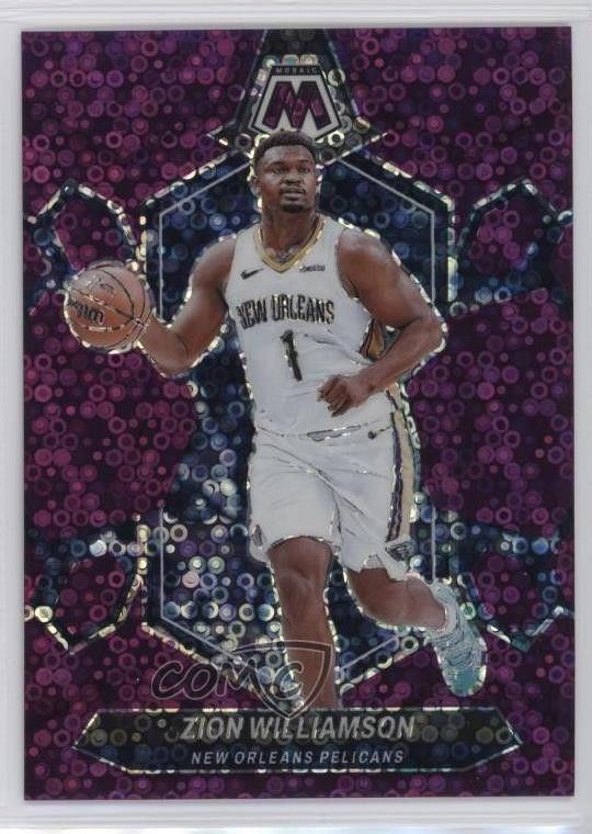 2023-24 Panini Mosaic Fast Break Purple Prizm 43/50 Zion Williamson #32 hs9