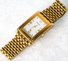 Accutron Bulova A1 Men's Gold-Tone Tank 26mm Dress Watch Sapphire Crystal Swiss