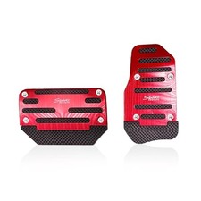 Anti-slip Pedal Covers, Auto Gas and Brake Pedal Covers, 2 PCS Red 2PCS