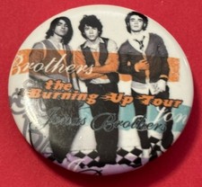 Jonas Brothers “The Burning Up Tour” Promo 1.5” Wide Pinback Pin