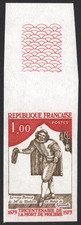 Timbre France Non Dentelé de 1973 N°1771  J-B Poquelin, dit Molière  BDF   **/TB