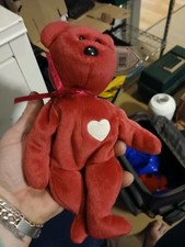 Ty Valentina the Red Bear Beanie Baby