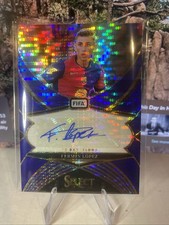 2024-25 Panini Select FIFA Select Signatures Fermin Lopez Blue Sparkle SS-FL
