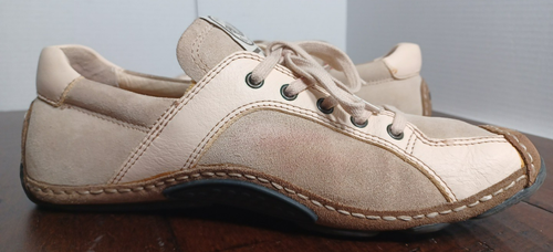 Scarpe palladio uomo 9 beige marrone pelle scamosciata casual stringate sneakers basse - Foto 4 di 24