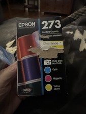 Epson 273 Black, C/M/Y 4pk Combo Ink Cartridges Black Cyan Ylw - Exp.02/26