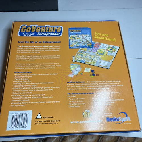 GoVenture Entrepreneur Board Game - Very Rare - Financial Literacy Business Game - Picture 7 of 20
