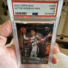 Topps 2023-24 Now Victor Wembanyama History for Wemby Rookie PSA 9 #VW-3/18791