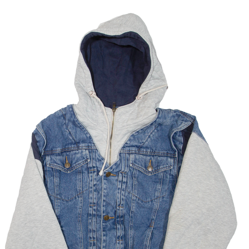 ARIZONA JEAN COMPANY Giacca uomo denim blu con cappuccio S - Foto 2 di 6