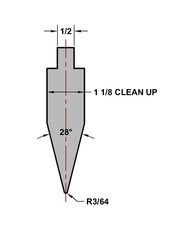 RITEWAY PRESS BRAKE DIE 30 DEGREE FORMING PUNCH #45 12 FT.