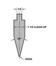 RITEWAY PRESS BRAKE DIE 30 DEGREE FORMING PUNCH #45 12 FT.