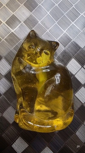 Blenko Glass Cat Vintage Good Condition Awesome Piece