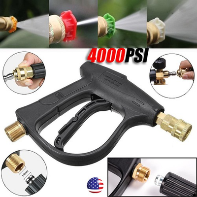 #ad #ad 4000PSI High Pressure Car Power Washer Gun Spray Wand Short US $10.38