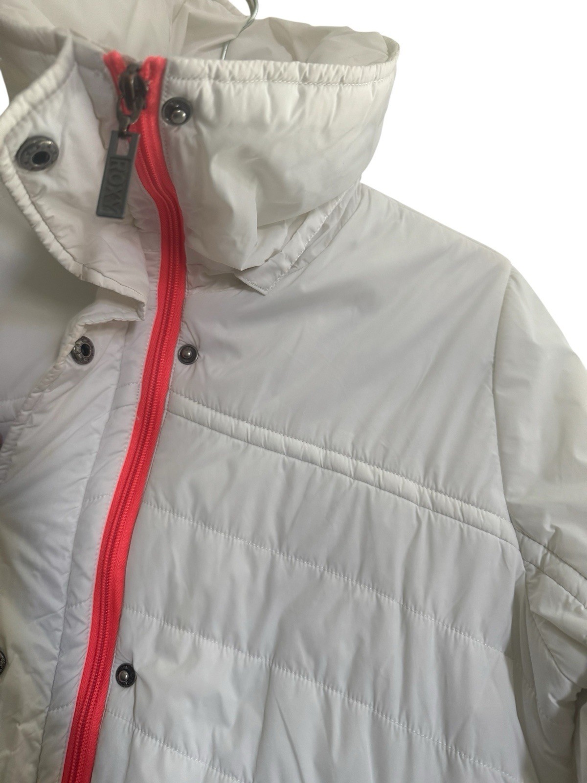 Roxy Medium White Ivory Lightweight Puffer Jacket… - image 7