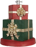Clayre & Eef WeihnachtsbaumstäNder Geschenkbox Ø44X54Cm GrüN Rot Gold