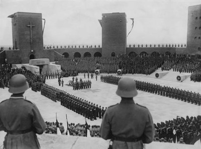 Paul von Hindenburg is moved to a specially-built crypt 1935 OLD PHOTO