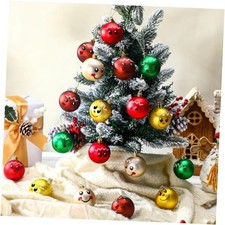 20 Pcs 2.36 Inch Cute Christmas Tree Ornament Bulk Laugh Face Gingerbread