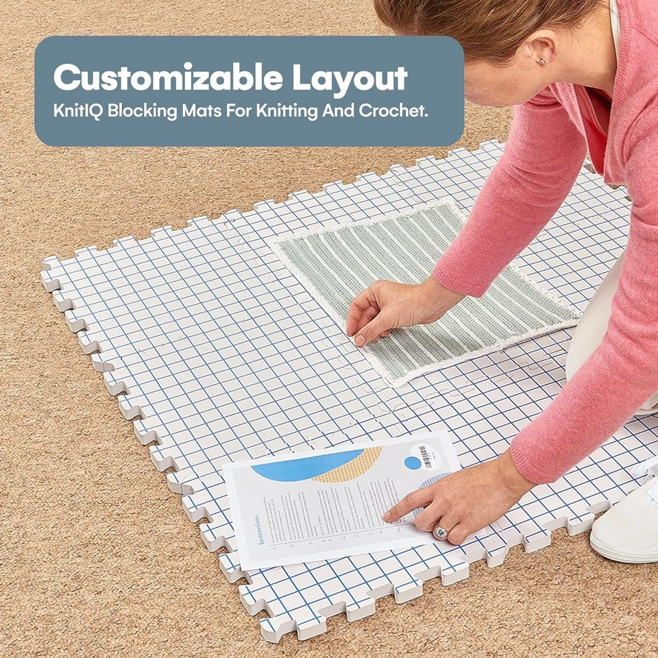 Knitting Blocking Mats Set with T-Pins - Photo 4/4