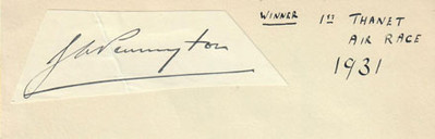 G A PENNINGTON SIGNED AUTOGRAMM