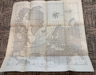 1909 The Hudson Fulton Celebration Commission Henry Hudson's Voyages Map