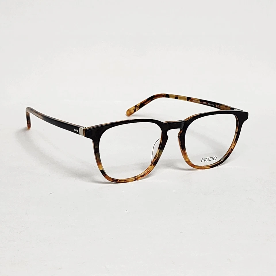 Gafas cuadradas/ovaladas unisex hechas a mano MODO 6545 en negro/tortuga | 49 mm Foto 3 de 4