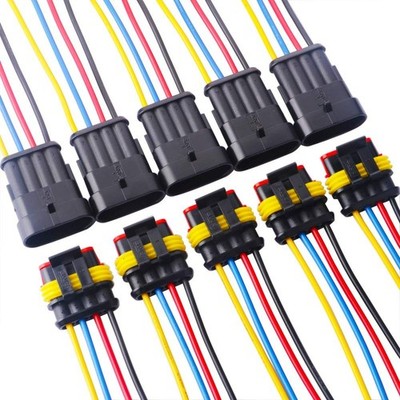 Langlebiges wasserdichtes 4-Pin elektrisches Steckverbinder-Set für Motorräder und LKW
