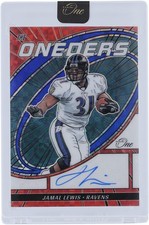 Jamal Lewis Ravens Autographed 2023 Panini One Blue The Oneders #366 #4/75 Card