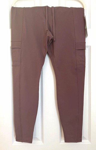 Athleta Rainier Cargo Tight Leggings High Rise Pockets Brown Women’s L