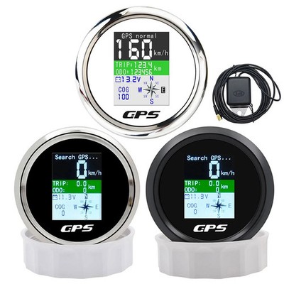 85mm Digital GPS Tachometer Geschwindigkeitsmes Odometer KMH MPH Knoten Boot LKW